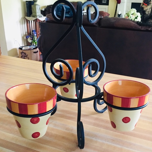 SLAH Wrought Iron Plant Stand/Caddy in Siena NIB - Picture 7 of 9